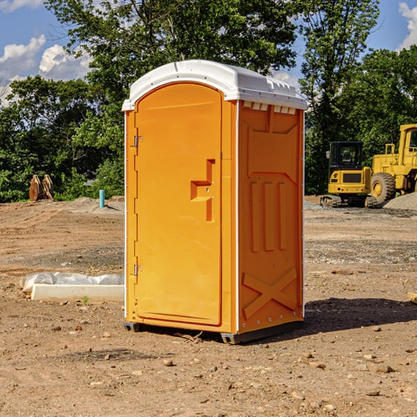 how often are the porta potties cleaned and serviced during a rental period in Latimer KS